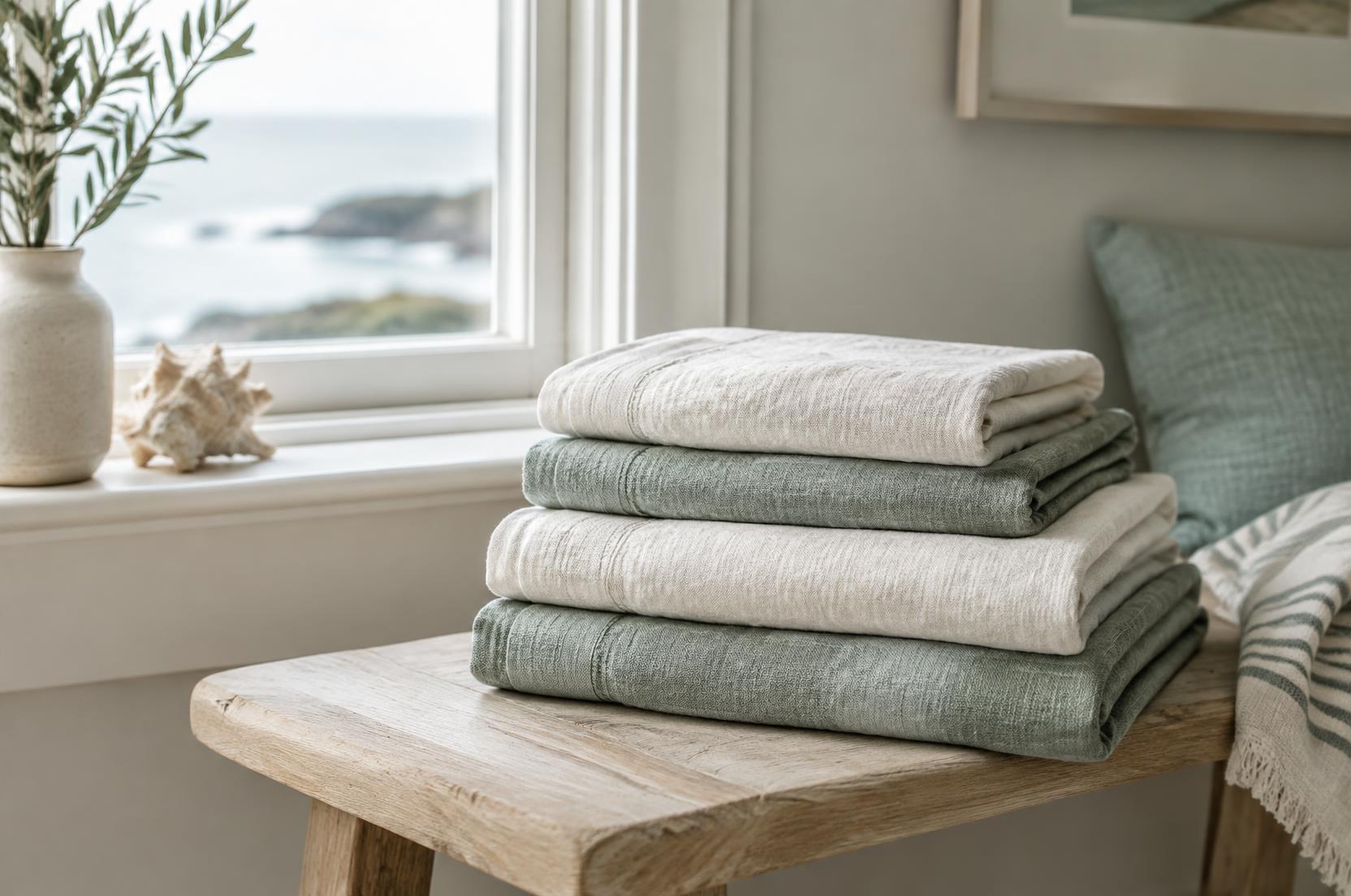 Soft linen and thoughtful details in a cared-for home